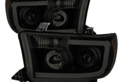 SPYDER Xtune Toyota Tundra 07-13 LED Light Bar Projector Headlights Black Smoked PRO-JH-TTU07-LED-BSM - Lights