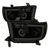 SPYDER Xtune Toyota Tundra 07-13 LED Light Bar Projector Headlights Black Smoked PRO-JH-TTU07-LED-BSM - Lights