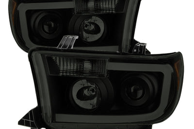 SPYDER Xtune Toyota Tundra 07-13 LED Light Bar Projector Headlights Black Smoked PRO-JH-TTU07-LED-BSM - Lights
