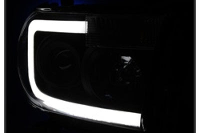 SPYDER Xtune Toyota Tundra 07-13 LED Light Bar Projector Headlights Black Smoked PRO-JH-TTU07-LED-BSM - Lights