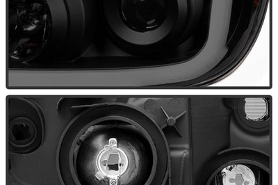 SPYDER Xtune Toyota Tundra 07-13 LED Light Bar Projector Headlights Black Smoked PRO-JH-TTU07-LED-BSM - Lights