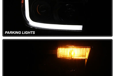 SPYDER Xtune Toyota Tundra 07-13 LED Light Bar Projector Headlights Black Smoked PRO-JH-TTU07-LED-BSM - Lights