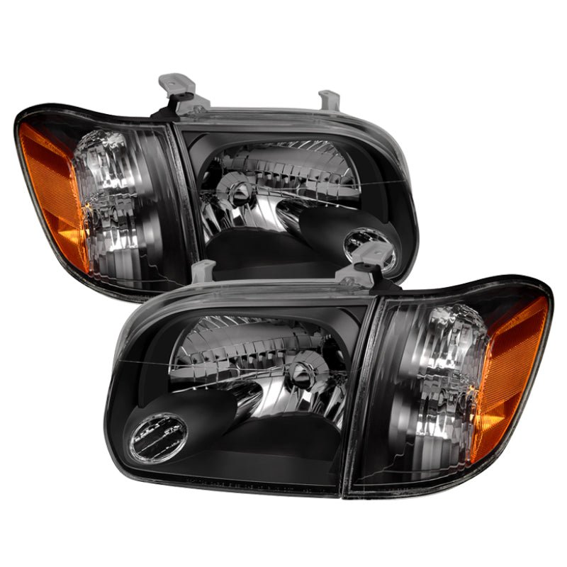 SPYDER Xtune Toyota Tundra Double Cab 05-06 OEM Style Headlights & Corner Lights Black HD-JH-TTUN05-AM-BK