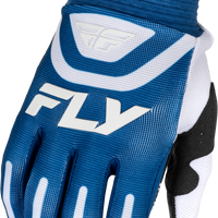 Fly Racing Youth F-16 Gloves Dark Blue/white Yxs - Black / 2X-Small