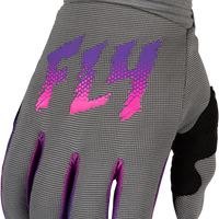 Fly Racing Youth F-16 Gloves True Blue/white Yxs - Grey/Pink/Purple / Large - Watercraft Collection