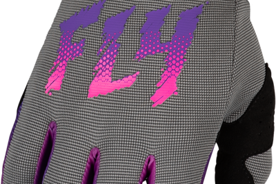 Fly Racing Youth F-16 Gloves True Blue/white Yxs - Grey/Pink/Purple / Medium - Watercraft Collection