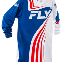 Fly Racing Youth F-16 Jersey Yellow/white/black Yxl - Grey/Orange / Small
