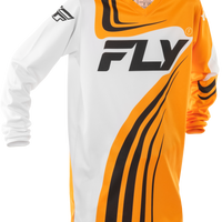 Fly Racing Youth F-16 Jersey Yellow/white/black Yxl - Grey/Orange / Small
