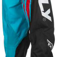 FLY RACING Youth F 16 Pants Ca/Ny Cyan/Black/Red Sz 20