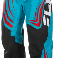 FLY RACING Youth F 16 Pants Ca/Ny Cyan/Black/Red Sz 24