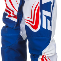 FLY RACING Youth F 16 Pants Ca/Ny Red/White/Blue Sz 26