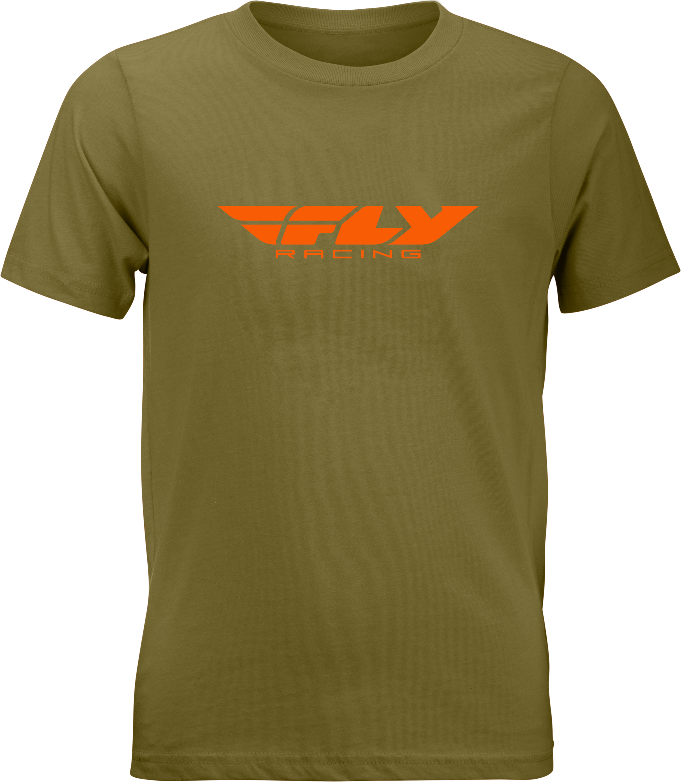 FLY RACING Youth Fly Corporate Tee Olive/Orange Ys