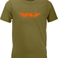 FLY RACING Youth Fly Corporate Tee Olive/Orange Ys