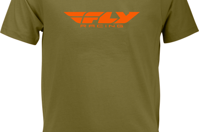 Fly Racing Youth Corporate Tee Olive/orange Ys - Olive/Orange / Large - Gear