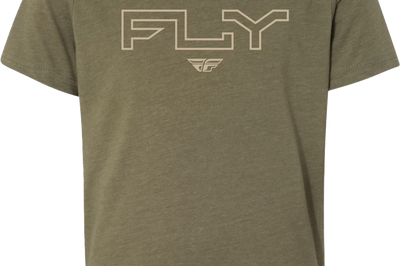 Fly Racing Youth Edge Tee Military Green Ys - Gear