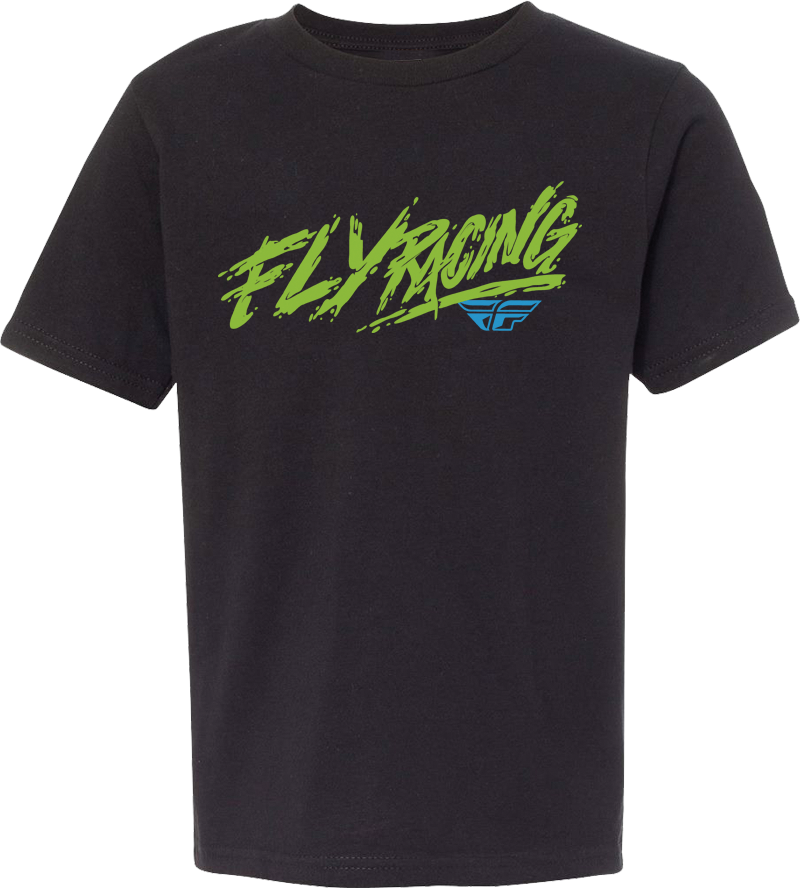 Fly Racing Youth Khaos Tee Grey Ys - Black / Medium
