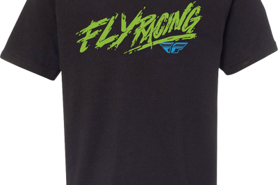 Fly Racing Youth Khaos Tee Grey Ys - Black / Medium