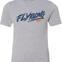 Fly Racing Youth Khaos Tee Grey Ys - Black / Medium