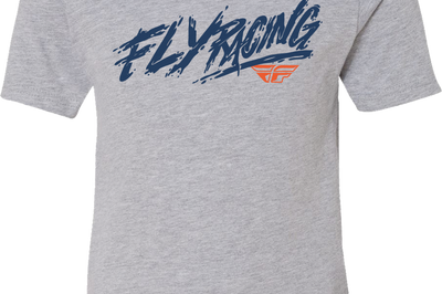 Fly Racing Youth Khaos Tee Grey Ys - Large