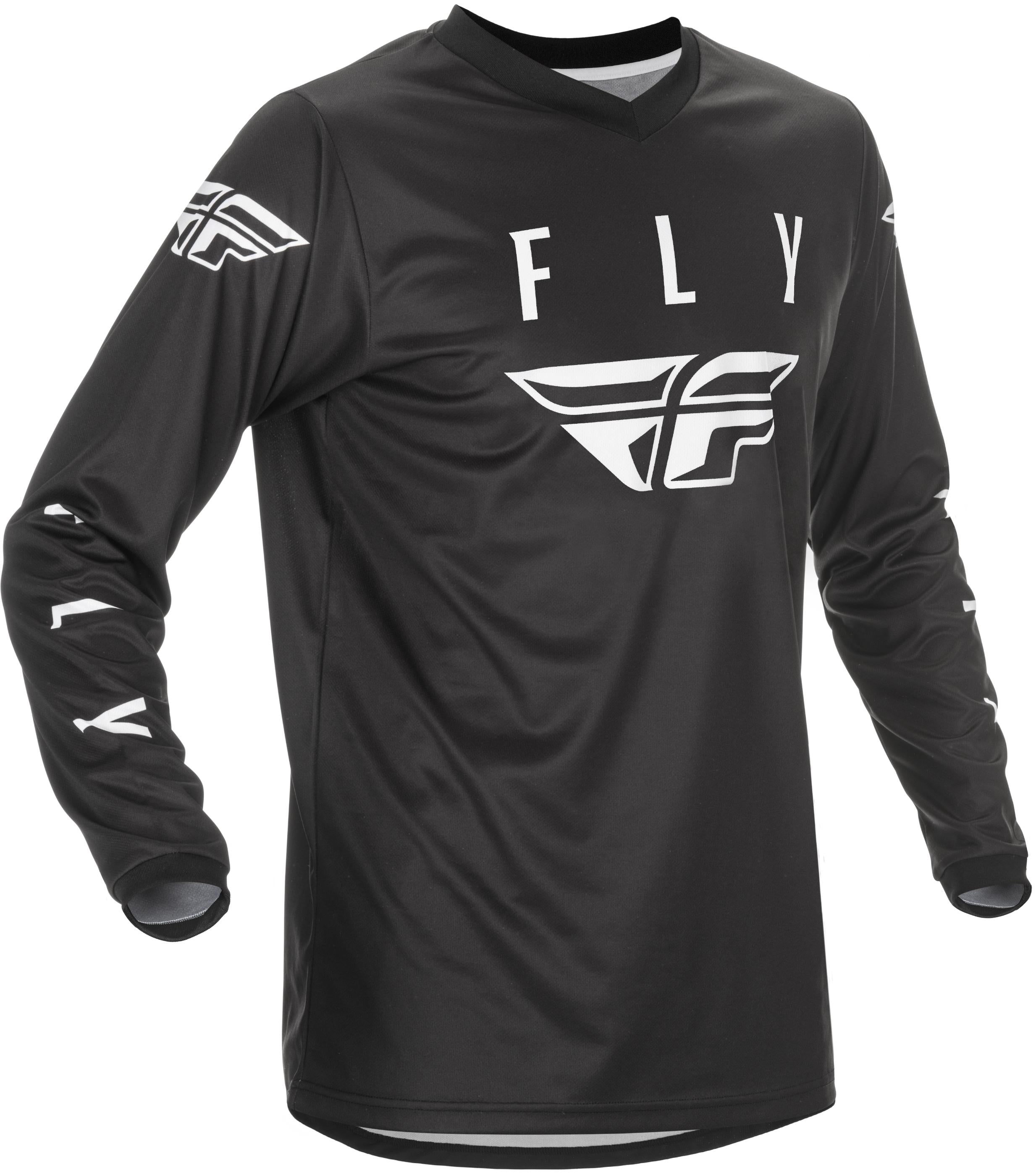 Fly Racing Youth Universal Jersey White/black Yx - Black/White / X-Large - Gear