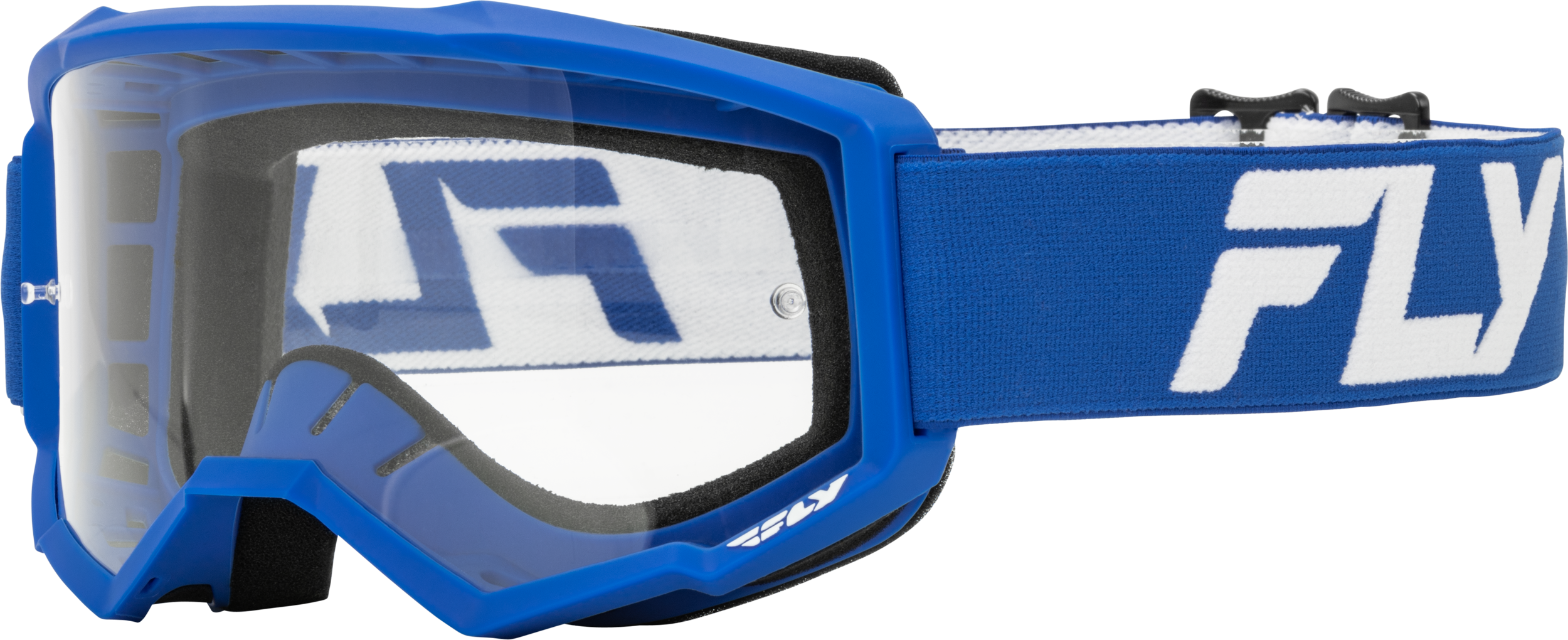 Fly Racing Youth Focus Se Kryptek Goggle Moss Grey/black W/ Clear Lens - Blue/White - Bicycle Collection