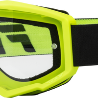 Fly Racing Youth Focus Se Kryptek Goggle Moss Grey/black W/ Clear Lens - Black/Hi-Vis Yellow - Bicycle Collection