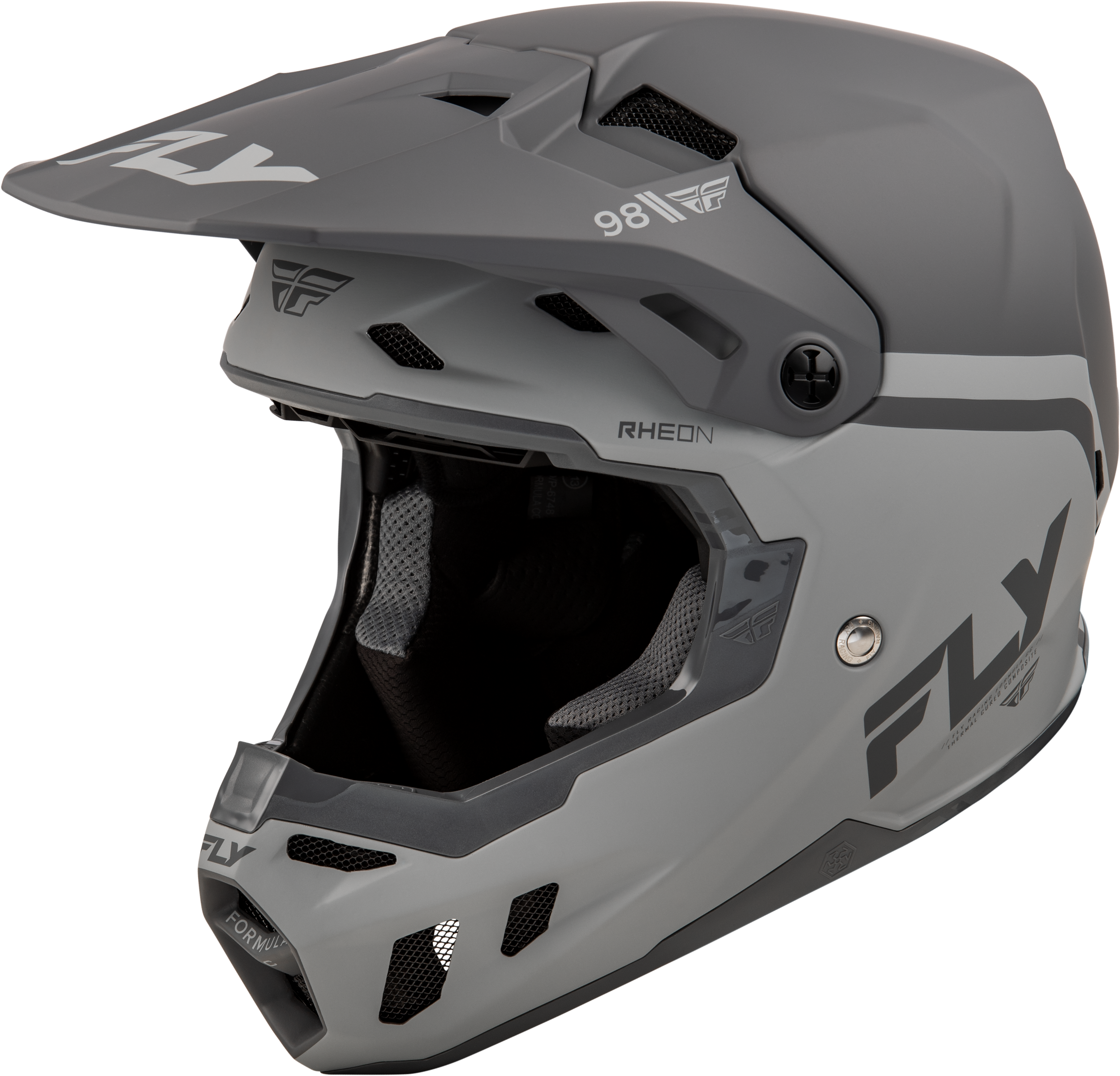 FLY RACING Youth Formula Cc Objective Helmet Matte Black/Grey Yl