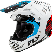 FLY RACING Youth Formula Cp Slice Helmet White/Red/Cyan Yl