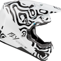 FLY RACING Youth Formula S Carbon Abyss Helmet White/Black Yl
