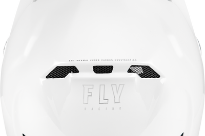 FLY RACING Youth Formula S Carbon Solid Helmet White Yl - Helmets