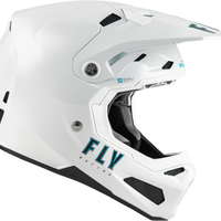 FLY RACING Youth Formula S Carbon Solid Helmet White Yl - Helmets