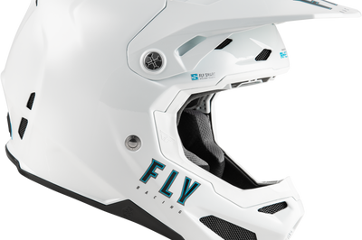 FLY RACING Youth Formula S Carbon Solid Helmet White Yl - Helmets