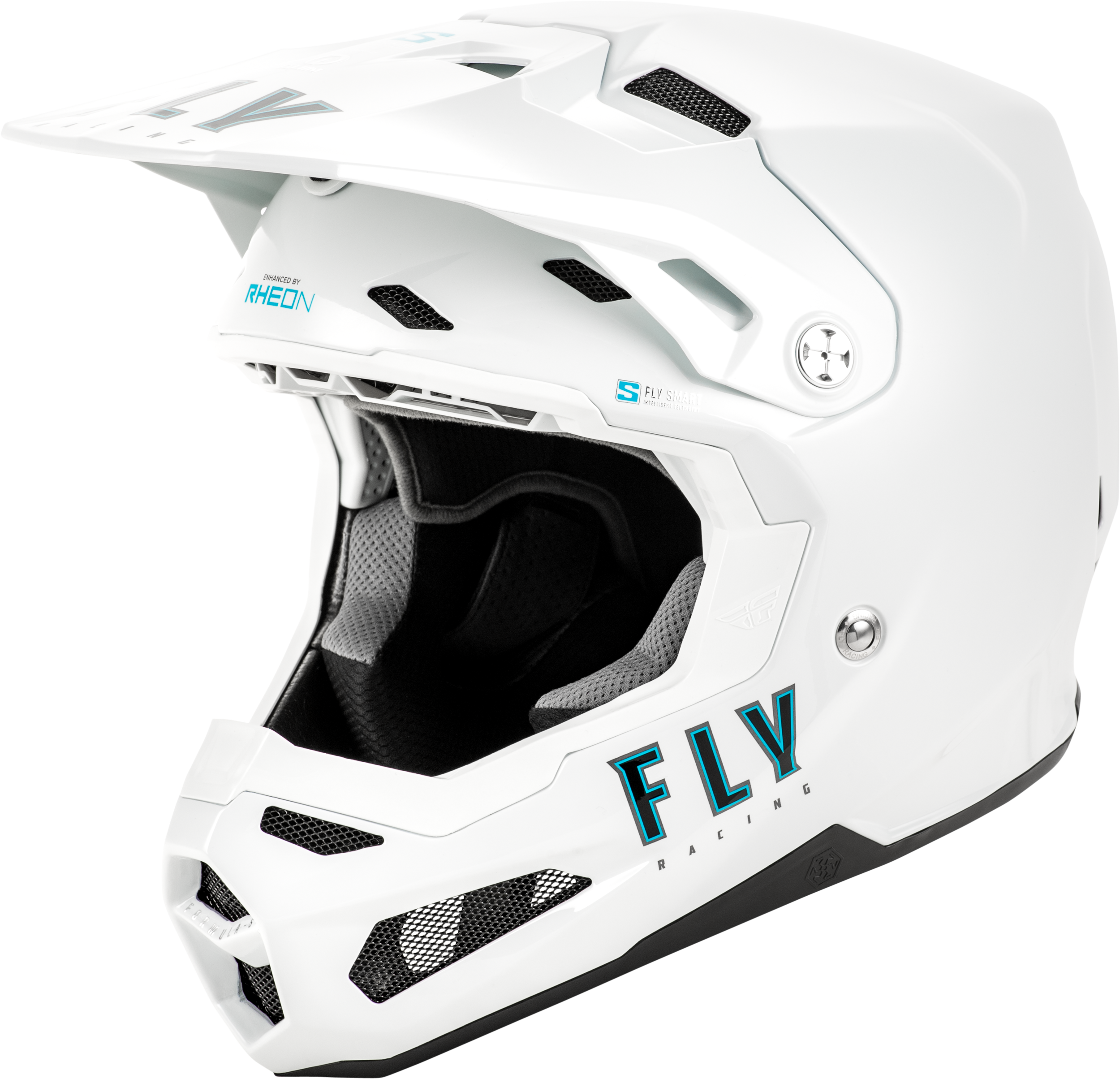 FLY RACING Youth Formula S Carbon Solid Helmet White Yl - Helmets