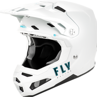 FLY RACING Youth Formula S Carbon Solid Helmet White Yl - Helmets