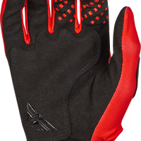 Fly Racing Youth Kinetic Center Gloves Red/black Ys - Black/Gold / Medium