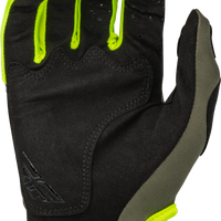Fly Racing Youth Kinetic Gloves Red/grey Ys - Olive Green/Hi-Vis Yellow / Large - Apparel Collection