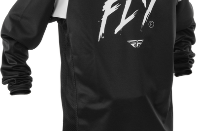 Fly Racing Youth Kinetic Stoke Jersey Red/black Yxl - Black/White / Large