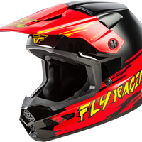 FLY RACING Youth Kinetic Surge Helmet Black/Red/Yellow Ym