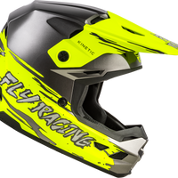 FLY RACING Youth Kinetic Surge Helmet Grey/Hi Vis Ys