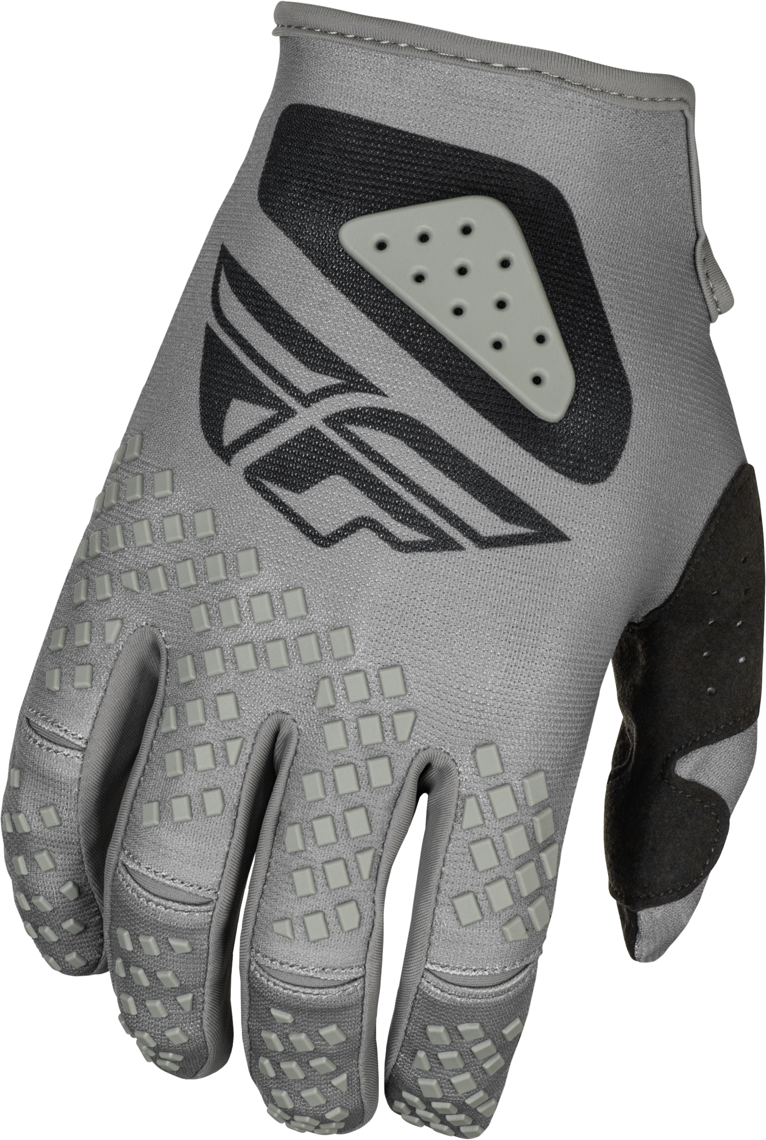 Fly Racing Youth Kinetic Sym Gloves Ultramarine/dark Blue Ys - Grey/Black / Large
