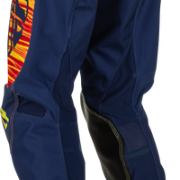 FLY RACING Youth Kinetic Wave Pants Navy/Yellow/Red Sz 20