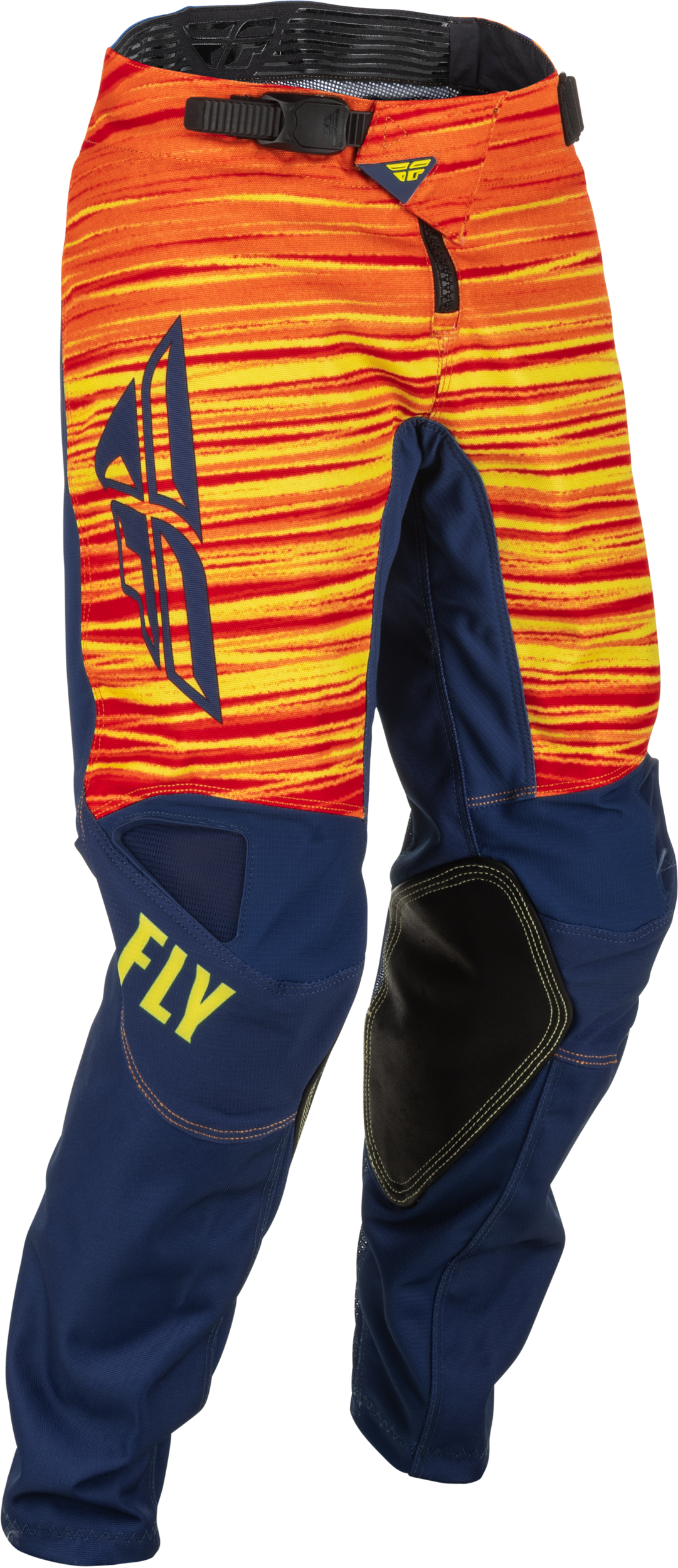 FLY RACING Youth Kinetic Wave Pants Navy/Yellow/Red Sz 20