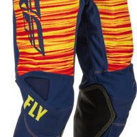 FLY RACING Youth Kinetic Wave Pants Navy/Yellow/Red Sz 20