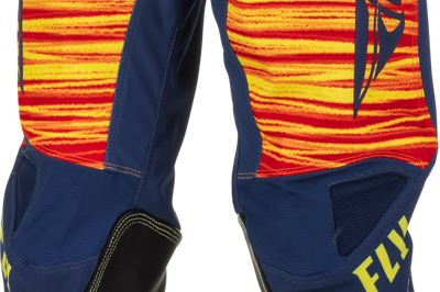FLY RACING Youth Kinetic Wave Pants Navy/Yellow/Red Sz 20