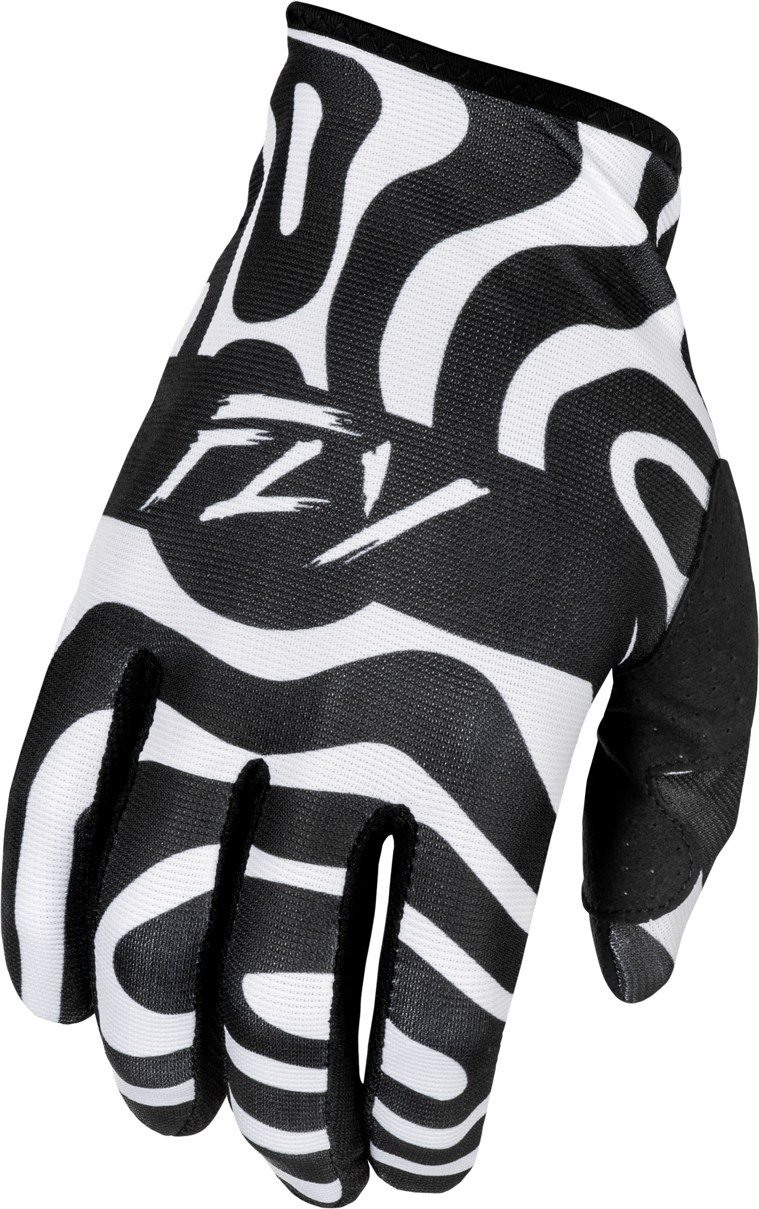 Fly Racing Youth Lite Abyss Gloves White/black Ys - White/Black / Large