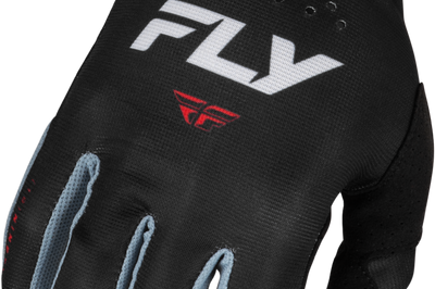 Fly Racing Youth Lite Gloves Blue/white Ys - Black/White/Red / X-Small - Watercraft Collection