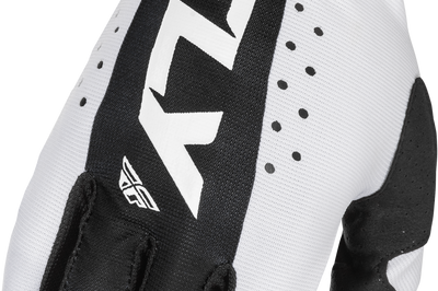Fly Racing Youth Lite Gloves White/black Ys - White/Black / Medium