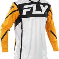 Fly Racing Youth Lite Jersey White/black/mustard Yxl - Black/Grey / X-Large