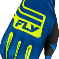 FLY RACING Youth Lite Lancer Gloves Navy/Hi Vis Ys