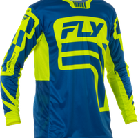 Fly Racing Youth Lite Lancer Jersey Navy/hi-vis Yxl - Navy/Hi-Vis Yellow / X-Large